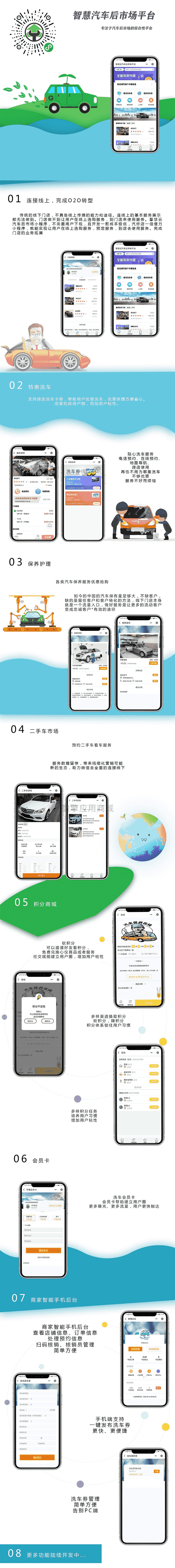 功能模块：智慧汽车后市场平台V1.2.0 小程序前端+后端